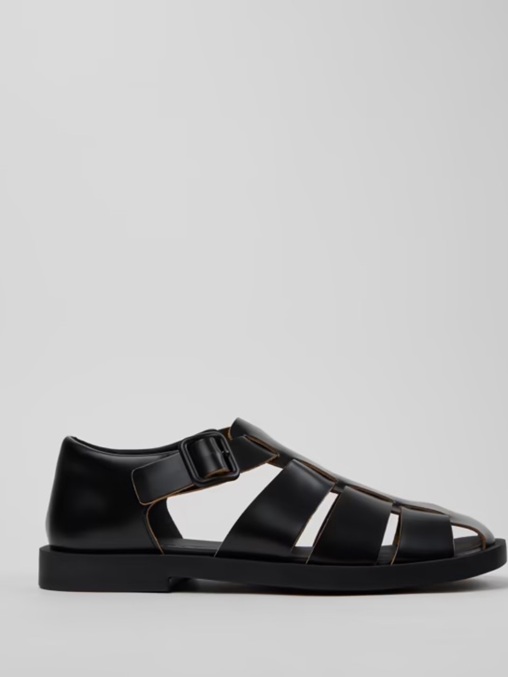 Camper Don Black Leather Fisherman Sandals – Men’s Size 12
